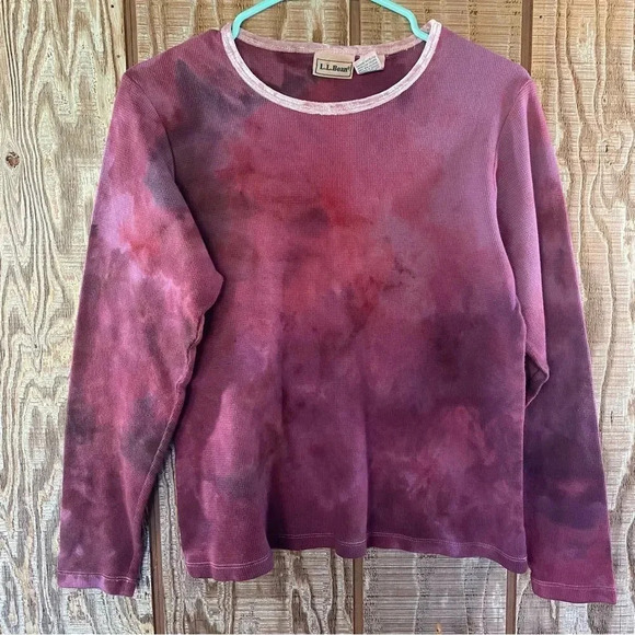 Vintage LL Bean Custom Tie Dye Thermal Top ☮️ - Picture 1 of 3